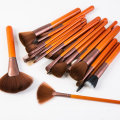 25PCS Cosmetics Makeup Brush Set with Orange Wooden Handle